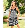 imageZeagoo Womens Summer Dress 2025 Loose Sleeveless Tshirt Dress V Neck Mini Dress Beach Sundress with PocketsBlack White Print