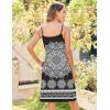 imageZeagoo Womens Summer Dress 2025 Loose Sleeveless Tshirt Dress V Neck Mini Dress Beach Sundress with PocketsBlack White Print