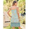 imageZeagoo Womens Summer Dress 2025 Loose Sleeveless Tshirt Dress V Neck Mini Dress Beach Sundress with PocketsBlue Apricot Floral
