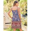imageZeagoo Womens Summer Dress 2025 Loose Sleeveless Tshirt Dress V Neck Mini Dress Beach Sundress with PocketsBlue Orange