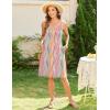 imageZeagoo Womens Summer Dress 2025 Loose Sleeveless Tshirt Dress V Neck Mini Dress Beach Sundress with PocketsGeometry Print