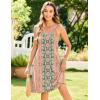 imageZeagoo Womens Summer Dress 2025 Loose Sleeveless Tshirt Dress V Neck Mini Dress Beach Sundress with PocketsOrange Pink