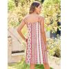 imageZeagoo Womens Summer Dress 2025 Loose Sleeveless Tshirt Dress V Neck Mini Dress Beach Sundress with PocketsRed White Stripe