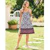 imageZeagoo Womens Summer Dress 2025 Loose Sleeveless Tshirt Dress V Neck Mini Dress Beach Sundress with PocketsWhite Rose Floral