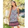 imageZeagoo Womens Summer Dress 2025 Loose Sleeveless Tshirt Dress V Neck Mini Dress Beach Sundress with PocketsWhite Rose Floral