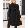imageZeagoo Womens Zip Up Hoodies Oversized Fleece Long Tunic Sweatshirts Casual Long Sleeve 2024 Fall Hoodie Jacket CoatBlack