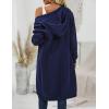 imageZeagoo Womens Zip Up Hoodies Oversized Fleece Long Tunic Sweatshirts Casual Long Sleeve 2024 Fall Hoodie Jacket CoatDark Blue