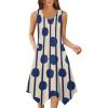 imageZeagoo Womens Casual Dress for Summer Tank Dress Loose Flowy Beach Dress with Pockets Hankerchief Flare Midi Sundress 2025Apricot