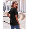 imageZeagoo Womens Summer Tops Casual Short Sleeve V Neck Shirts Business Dressy Work BlousesBlack