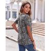 imageZeagoo Womens Summer Tops Casual Short Sleeve V Neck Shirts Business Dressy Work BlousesFloral Multi