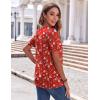 imageZeagoo Womens Summer Tops Casual Short Sleeve V Neck Shirts Business Dressy Work BlousesFloral Red