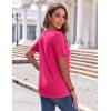 imageZeagoo Womens Summer Tops Casual Short Sleeve V Neck Shirts Business Dressy Work BlousesHot Pink