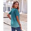 imageZeagoo Womens Summer Tops Casual Short Sleeve V Neck Shirts Business Dressy Work BlousesLeaf Green