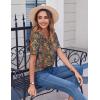 imageZeagoo Womens Summer Tops Casual Short Sleeve V Neck Shirts Business Dressy Work BlousesMulticolor 721