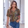 imageZeagoo Womens Summer Tops Casual Short Sleeve V Neck Shirts Business Dressy Work BlousesMulticolor 721