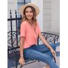 imageZeagoo Womens Summer Tops Casual Short Sleeve V Neck Shirts Business Dressy Work BlousesPink