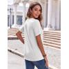 imageZeagoo Womens Summer Tops Casual Short Sleeve V Neck Shirts Business Dressy Work BlousesWhite