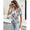 imageZeagoo Womens Short Sleeve Shirts V Neck Blouse Ruched Business Casual Basic Tunic Tops S3XLAx28