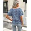 imageZeagoo Womens Short Sleeve Shirts V Neck Blouse Ruched Business Casual Basic Tunic Tops S3XLPa236