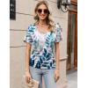 imageZeagoo Womens Short Sleeve Shirts V Neck Blouse Ruched Business Casual Basic Tunic Tops S3XLSp25