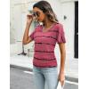 imageZeagoo Womens Short Sleeve Shirts V Neck Blouse Ruched Business Casual Basic Tunic Tops S3XLTw792