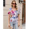 imageZeagoo Womens Short Sleeve Shirts V Neck Blouse Ruched Business Casual Basic Tunic Tops S3XLWf50