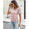 imageZeagoo Womens Short Sleeve Shirts V Neck Blouse Ruched Business Casual Basic Tunic Tops S3XLXh376