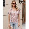 imageZeagoo Womens Short Sleeve Shirts V Neck Blouse Ruched Business Casual Basic Tunic Tops S3XLXh376