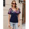 imageZeagoo Womens Short Sleeve Shirts V Neck Blouse Ruched Business Casual Basic Tunic Tops S3XLXh404