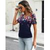 imageZeagoo Womens Short Sleeve Shirts V Neck Blouse Ruched Business Casual Basic Tunic Tops S3XLXh404