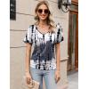 imageZeagoo Womens Short Sleeve Shirts V Neck Blouse Ruched Business Casual Basic Tunic Tops S3XLZr231
