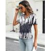 imageZeagoo Womens Short Sleeve Shirts V Neck Blouse Ruched Business Casual Basic Tunic Tops S3XLZr231
