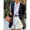 imageHOTOUCH Womens Button Down Shirt Cotton Work Office Drop Shoulder Blouse Casual Loose Long Sleeve Tops with PocketWhite