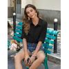 imageZeagoo Womens Button Down Shirts Long Sleeve Cotton Gauze Tops Casual Collared Blouses Loose FitBlack