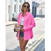 imageZeagoo Womens Button Down Shirts Long Sleeve Cotton Gauze Tops Casual Collared Blouses Loose FitFuschia Pink