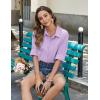 imageZeagoo Womens Button Down Shirts Long Sleeve Cotton Gauze Tops Casual Collared Blouses Loose FitLavender