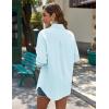 imageZeagoo Womens Button Down Shirts Long Sleeve Cotton Gauze Tops Casual Collared Blouses Loose FitLight Blue