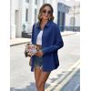 imageZeagoo Womens Button Down Shirts Long Sleeve Cotton Gauze Tops Casual Collared Blouses Loose FitNavy Blue