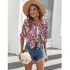 imageZeagoo Womens Button Down Shirts Long Sleeve Cotton Gauze Tops Casual Collared Blouses Loose FitPink Paisley