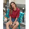 imageZeagoo Womens Button Down Shirts Long Sleeve Cotton Gauze Tops Casual Collared Blouses Loose FitWine Red