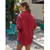 imageZeagoo Womens Button Down Shirts Long Sleeve Cotton Gauze Tops Casual Collared Blouses Loose FitWine Red
