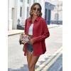 imageZeagoo Womens Button Down Shirts Long Sleeve Cotton Gauze Tops Casual Collared Blouses Loose FitWine Red