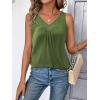 imageZeagoo Womens Tank Tops Loose Fit V Neck Ruched Sleeveless Tops Casual Basic Banded Shirts SXXLArmy Green