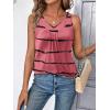 imageZeagoo Womens Tank Tops Loose Fit V Neck Ruched Sleeveless Tops Casual Basic Banded Shirts SXXLBean Red Stripe