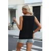 imageZeagoo Womens Tank Tops Loose Fit V Neck Ruched Sleeveless Tops Casual Basic Banded Shirts SXXLBlack