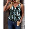imageZeagoo Womens Tank Tops Loose Fit V Neck Ruched Sleeveless Tops Casual Basic Banded Shirts SXXLBlack Blue Yellow Printed