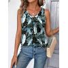 imageZeagoo Womens Tank Tops Loose Fit V Neck Ruched Sleeveless Tops Casual Basic Banded Shirts SXXLBlack Blue Yellow Printed