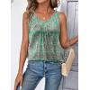 imageZeagoo Womens Tank Tops Loose Fit V Neck Ruched Sleeveless Tops Casual Basic Banded Shirts SXXLGreen Cream