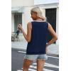 imageZeagoo Womens Tank Tops Loose Fit V Neck Ruched Sleeveless Tops Casual Basic Banded Shirts SXXLNavy Blue