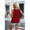 imageZeagoo Womens Tank Tops Loose Fit V Neck Ruched Sleeveless Tops Casual Basic Banded Shirts SXXLRed